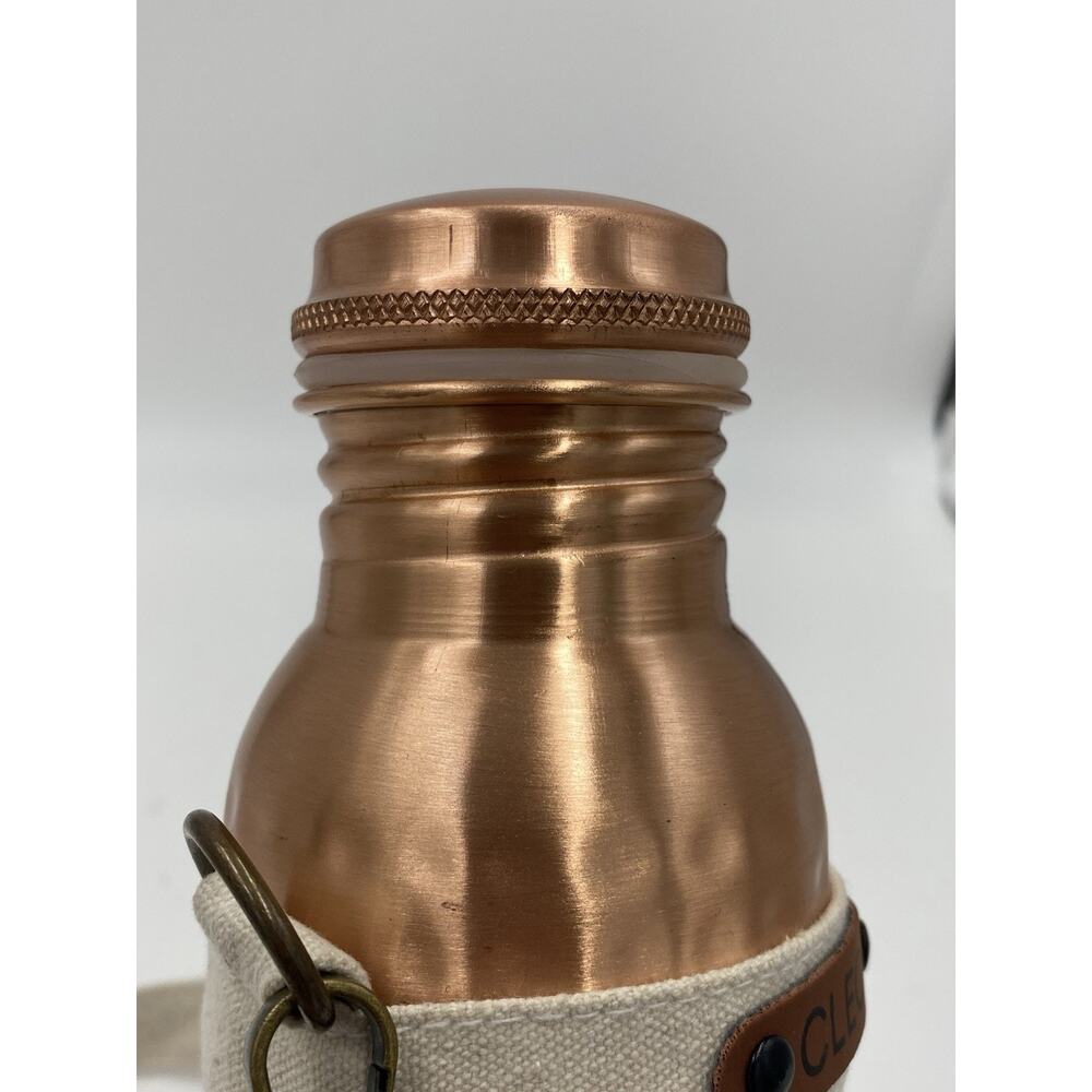 CLEO HOME Copper Water Bottle Ayurvedic Canvas Carrying Bag Holder Set Box - Picture 3 of 9